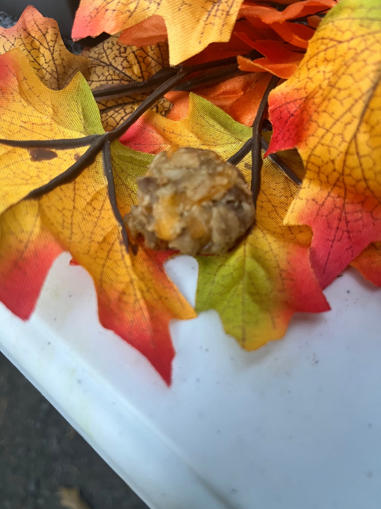 Apple Sauce-age Cheese Balls - Savory & Sweet Pork + Cheddar Dog Treats